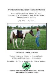 Conference Proceedings - International Society for Equitation Science