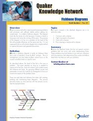 Fishbone Diagrams Skillbuilder - Quaker Chemical Corporation
