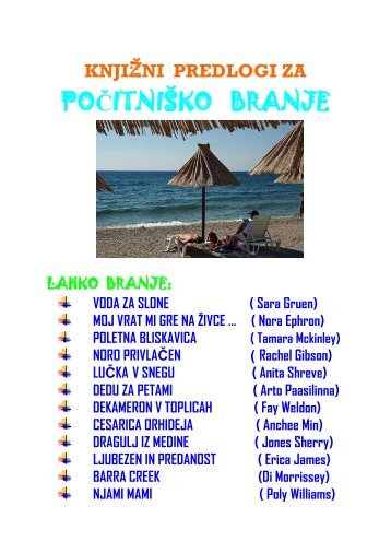 knjižni predlogi za počitniško branje