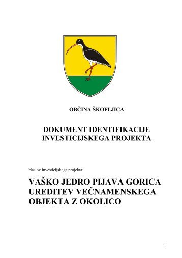 projekta Pijava Gorica - Občina Škofljica