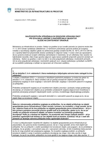 drugi del - Ministrstvo za infrastrukturo in prostor