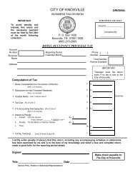 Hotel Occupancy Privilege Tax Form [PDF] - City of Knoxville
