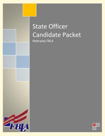 State Officer Candidate Packet - Nebraska FBLA