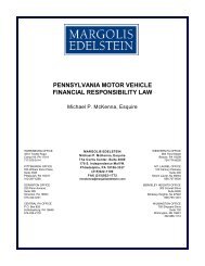 pennsylvania motor vehicle financial responsibility law - Margolis ...