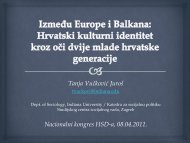 Hrvatski kulturni identitet kroz oÄi dvije mlade hrvatske generacije