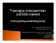 Tipologija prosvjednika i politiÄki stavovi