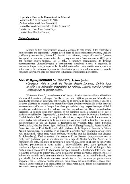 Notas al Programa (PDF) - Orquesta y Coro de la Comunidad de ...