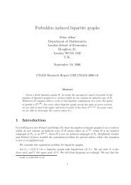 Forbidden induced bipartite graphs - Department of Mathematics