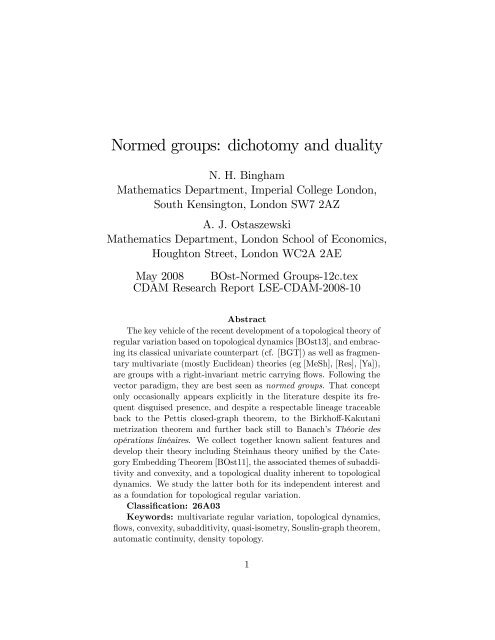 Full report - Department of Mathematics