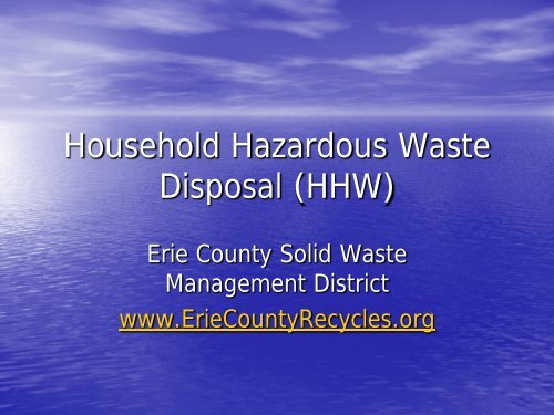 Household Hazardous Waste Disposal (HHW) - The Firelands ...