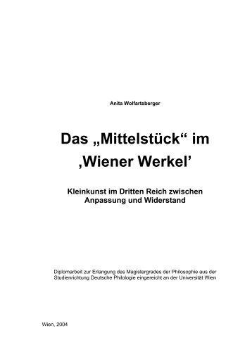 Das „Mittelstück“ - Institut für Germanistik - Universität Wien