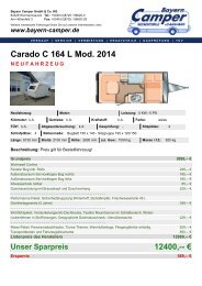 Carado C 164 L Mod. 2014 NEUFAHRZEUG - Bayern-Camper