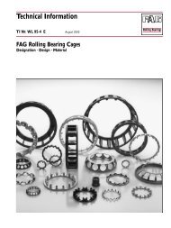 FAG Rolling Bearing Cages: Designation, Design, Material ...