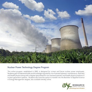 Nuclear Power Technology Degree Program - Bismarck State College
