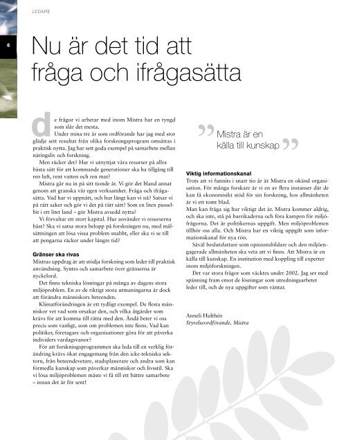 Ãrsrapport 2002 - Mistra