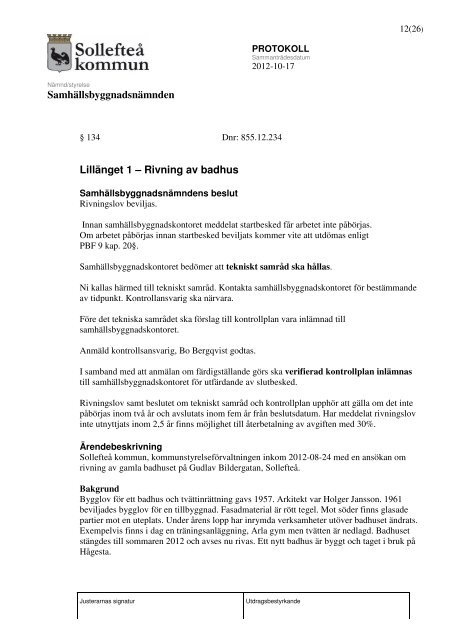 SamhÃ¤llsbyggnadsnÃ¤mnden 2012-10-17.pdf - SollefteÃ¥ kommun