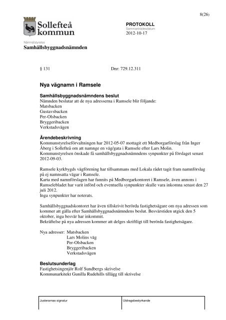 SamhÃ¤llsbyggnadsnÃ¤mnden 2012-10-17.pdf - SollefteÃ¥ kommun