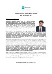 BMI Mount Alvernia Hospital Quality Accounts April ... - BMI Healthcare