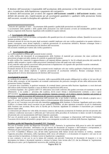 SCHEMA DI CONTRATTO PER FORNITURE DI BENI E ... - Fare