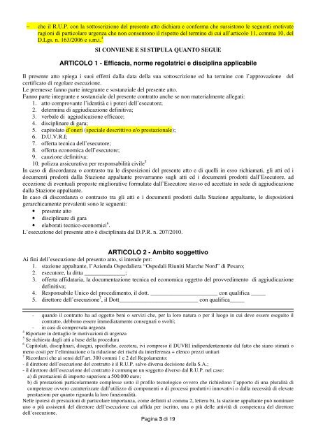 SCHEMA DI CONTRATTO PER FORNITURE DI BENI E ... - Fare