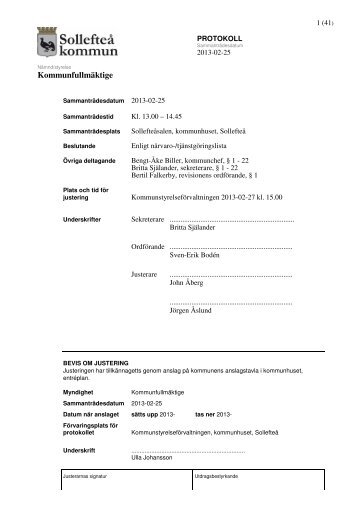 KF protokoll 2013-02-25.pdf - SollefteÃ¥ kommun