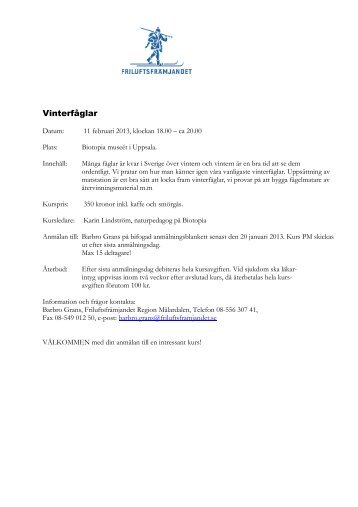 Vinterfåglar - Friluftsfrämjandet