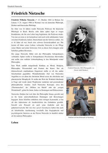 Friedrich Nietzsche - Michael Stueger