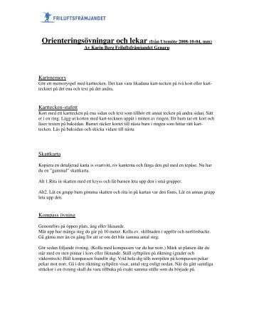 Orienteringsövningar och lekar.pdf - Friluftsfrämjandet