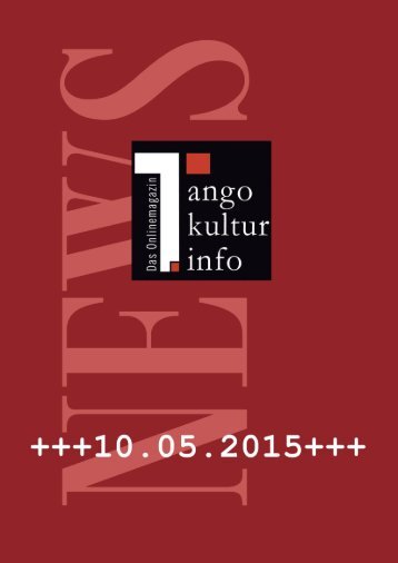 Berlin Tango News vom 10. Mai 2015