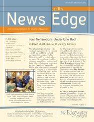 November/December issue of News From the Edge - WesleyLife