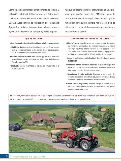 Ahorro de combustible en el tractor agrÃ­cola