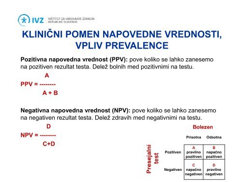 PREDSTAVITEV PRESEJALNIH PROGRAMOV - IVZ RS