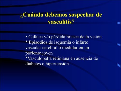 Vasculitis de Grandes y Medianos Vasos - eTableros