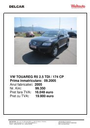 VW TOUAREG R5 2.5 TDI / 174 CP Prima inmatriculare ... - Delcar