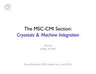 The MSC-CMI Section - TE-MSC-CMI - CERN