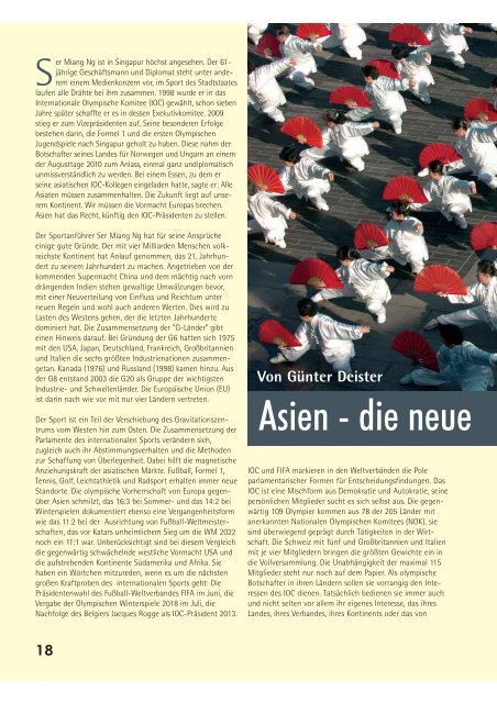 Ausgabe 1/2011 - Deutsche Olympische Gesellschaft