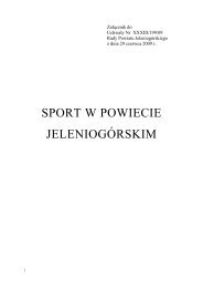 SPORT W POWIECIE JELENIOGÓRSKIM - Powiat Jeleniogórski