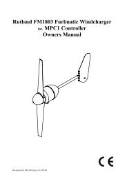 Rutland FM1803 User Manual - Bright Green Energy