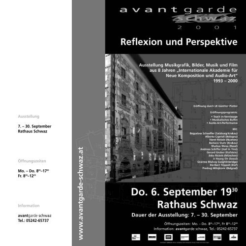 Reflexion und Perspektive - Avantgarde Tirol