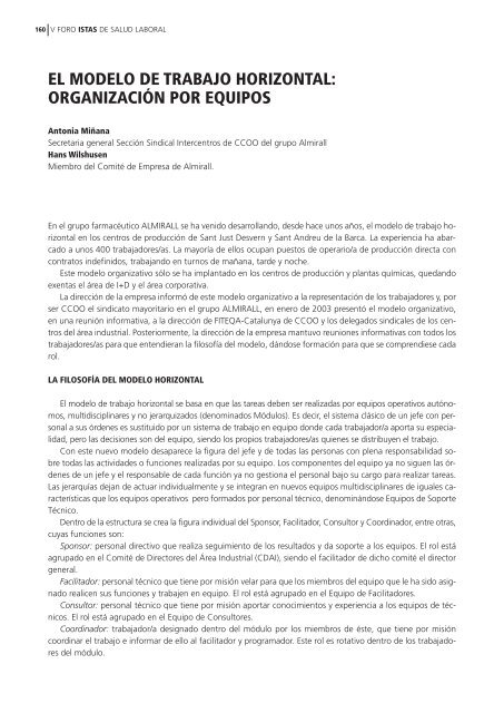 el ambiente psicosocial de trabajo y la salud - CCOO de Catalunya