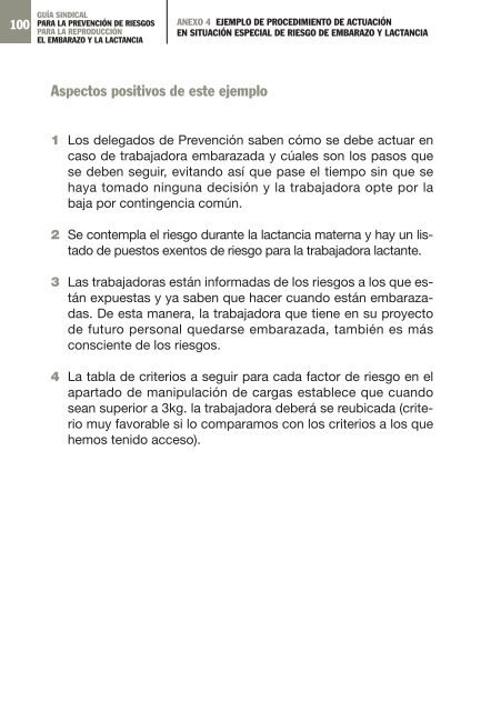 GuÃ­a sindical para la prevenciÃ³n de riesgos durante el embarazo y ...