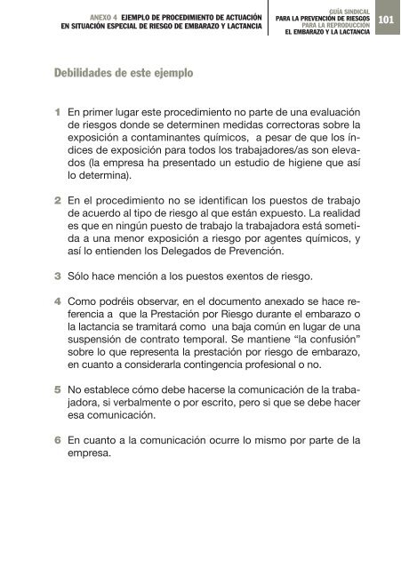 GuÃ­a sindical para la prevenciÃ³n de riesgos durante el embarazo y ...