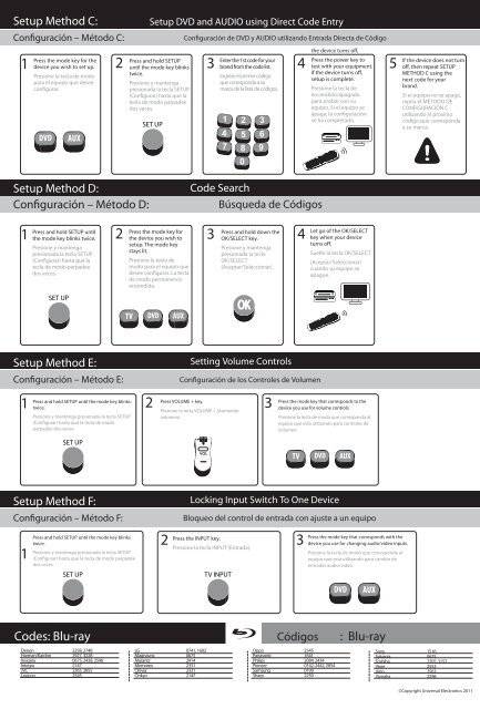 PROGRAMMING YOUR PBTV REMOTE FOR POWER ...