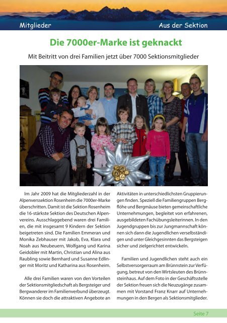 Jahresbericht 2009/2010 - Sektion Rosenheim