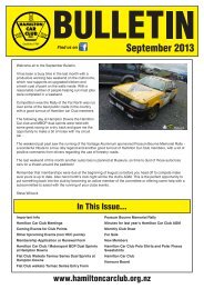 Hamilton Car Club Bulletin â September 2013