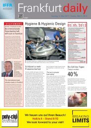 Hygiene & Hygienic Design - Frankfurt Daily