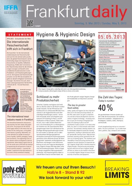 Hygiene & Hygienic Design - Frankfurt Daily