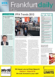 IFFA Trends 2013 - Frankfurt Daily