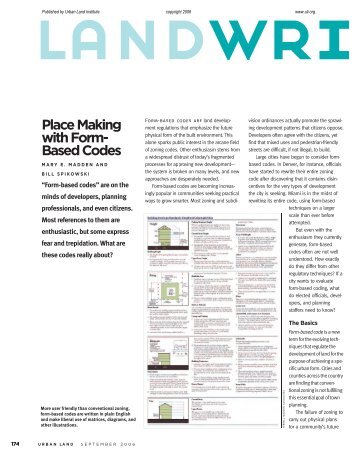 Place Making with Form- Based Codes - Spikowski Planning ...