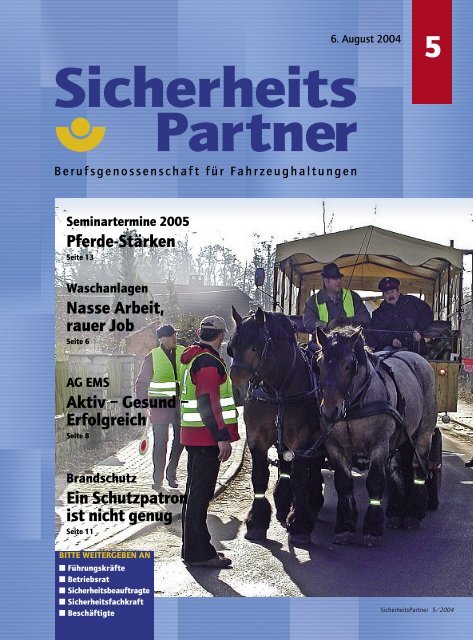 Pferde-Stärken Aktiv – Gesund - Berufsgenossenschaft für Transport ...